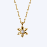 Gaby Contemporary Collection Sapphire Floral Pendant Necklace