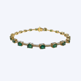 Emerald & Diamond Tennis Bracelet
