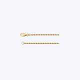 14K Yellow Gold 2mm Rope Chain Necklace - 18"/8.1gr (EST)