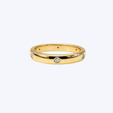 14K Yellow Gold 0.20ctw Diamond Stationed 3.3mm Band (SS)