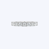 J. B. Star Platinum 0.66ctw Round Brilliant and Square Emerald Cut Diamond Band