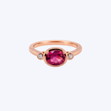 Stanton Color 14K Rose Gold 1.87ctw Pink Tourmaline and 0.09ctw Diamond Ring - 6.5