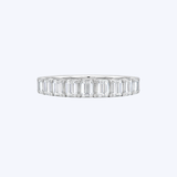 J. B. Star Platinum 1.10ctw Petite Emerald Cut Diamond Band