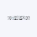 J. B. Star Platinum 2.11ctw Alternating Oval and Square Emerald Cut Diamond Band