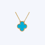 18K Yellow Gold 15mm Clover Pendant Necklace (BCO)