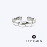 John Hardy Vintage Sterling Silver Wide Bamboo Cuff Bracelet - 6 (EST)