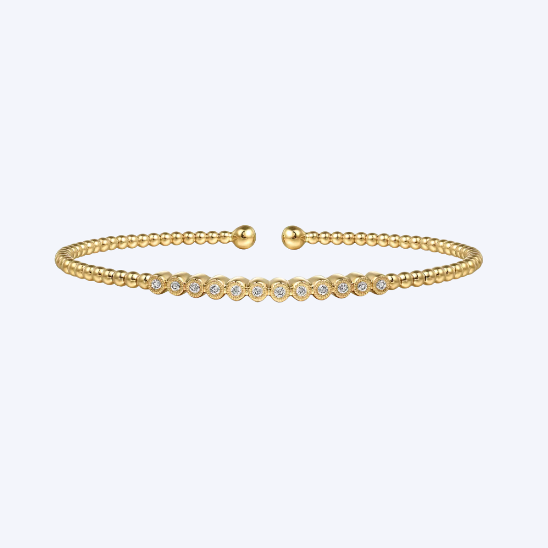Bujukan Bead Bangle with Diamonds