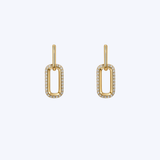 14K Yellow Gold 0.37ctw Diamond Link Drop Earrings (HM)