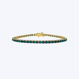 3.40ctw Blue Diamond Tennis Bracelet