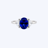 14K White Gold 2.73ctw Sapphire & 0.52ctw Diamond Ring - GIA-SAP (EST)