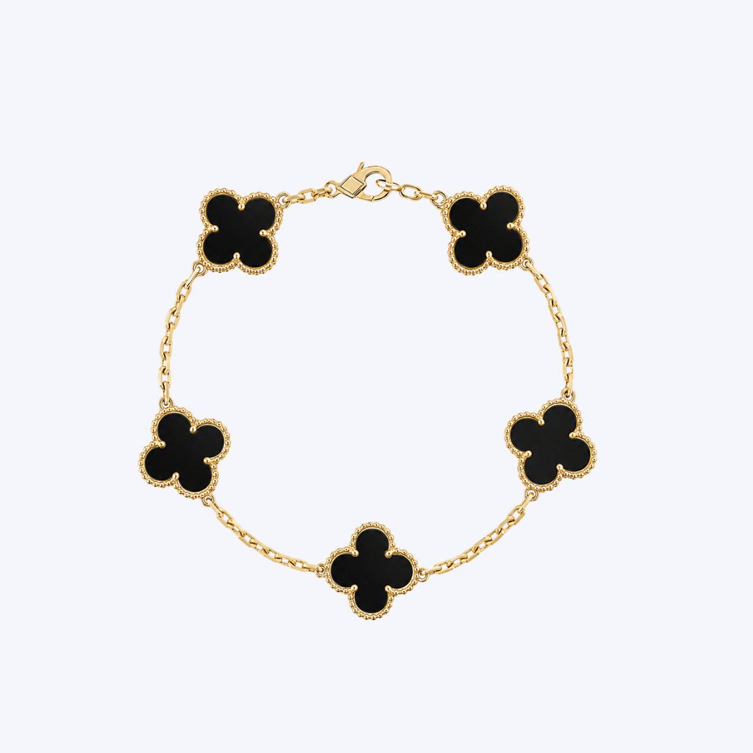 18K Yellow Gold 15mm Clover Station Bracelet (BCO)