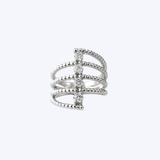 18K White Gold 0.30ctw Diamond Wrap Beaded Ring - 6.25 (TEN)