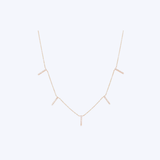 14K Rose Gold 0.29ctw Diamond Bar Stationed Drop Necklace - 16" (TEN)