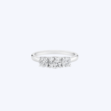 14K White Gold 1.06ctw Lab-Grown Diamonds Three-Stone Engagement Ring - 6.75 (TEN)