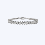 9.68ctw Emerald-Cut Diamond Tennis Bracelet