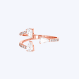 18K Rose Gold 0.91ctw Diamond Triple Wrap Ring - 6.5 (TEN)