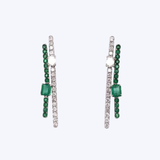 "Jardin" Emeralds & Diamond Linear  Earring