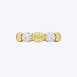 J. B. Star 18K Yellow Gold 2.34ctw Alternating Round Brilliant and Fancy Yellow Oval Cut Diamond Band