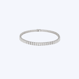 14K White Gold 5.85ctw Lab-Grown Emerald-Cut Tennis Bracelet - 7" (BCO)
