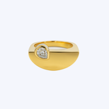 Modern Pear Diamond Statement Ring