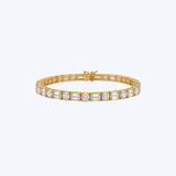 14K Yellow Gold 10.94ctw Alternating Emerald and Round Diamond Tennis Bracelet - 7" (VSM)