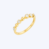 14K Yellow Gold Beaded 0.23ctw Diamond Ring (HM)