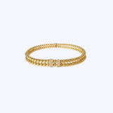 Hulchi Belluni 18K Yellow Gold Double Row Diamond Bracelet