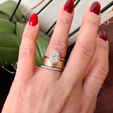 Benchmark Thin Beveled Edge Gold Wedding Band