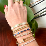 Oval Sapphire and Diamond Tennis Bracelet