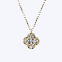 Load image into Gallery viewer, Rope Diamond Pendant Necklace
