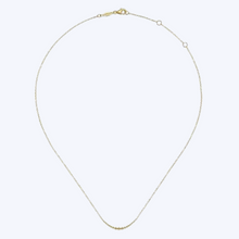 Load image into Gallery viewer, Graduating Beads Curved Bar Necklace
