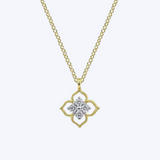 Floral Diamond Pendant Necklace