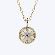 Load image into Gallery viewer, Blue Sapphire Compass Medallion
