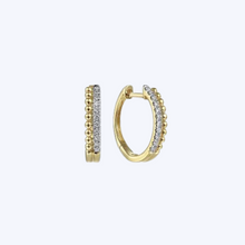 Load image into Gallery viewer, Pave 10mm Diamond Huggie Earrings
