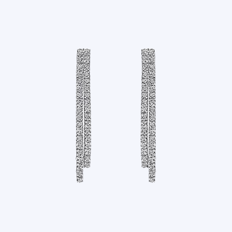 Diamond Double Drop Earrings