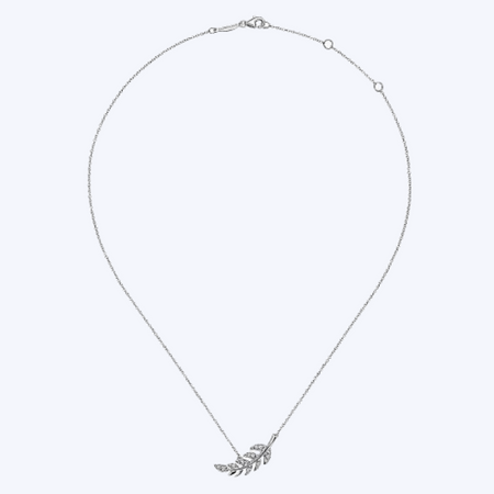 Gaby Diamond Leaf Pendant Necklace