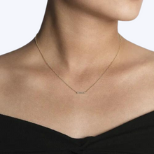 Load image into Gallery viewer, Gaby Petite Pave Diamond Bar Necklace
