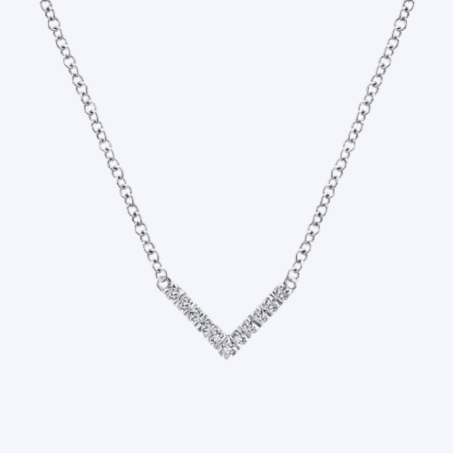 Gaby Diamond Chevron Necklace