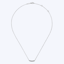 Load image into Gallery viewer, Gaby Curved Pave Double Diamond Bar Necklace
