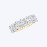 14k Yellow Gold 3.15 ct Lab-Grown Diamond Antique Cushion Anniversary Band - 6.5 (DAZ)