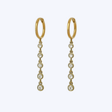 14K Yellow Gold Bezel Earrings
