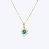 Lizzie Opal and Diamond Pendant Necklace