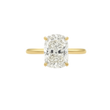 2.69ctw Elongated Cushion Lab Diamond Solitaire w/ Hidden Halo