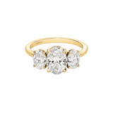 2.98ctw Oval Cut Lab-Grown Diamond with Oval Side Diamonds