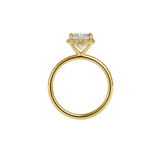 3.03ctw Elongated Cushion Cut Lab-Grown Diamond with Semi Hidden Halo