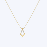 Geometric Diamond Drop Necklace