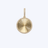 Radiant Sunburst Diamond Halo Pendant