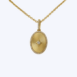 Radiant Sunburst Diamond Medallion Necklace