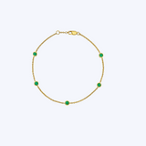 Bezel Set Station Bracelet