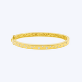 Diamond Bangle with Graduated Bezel Set Stones